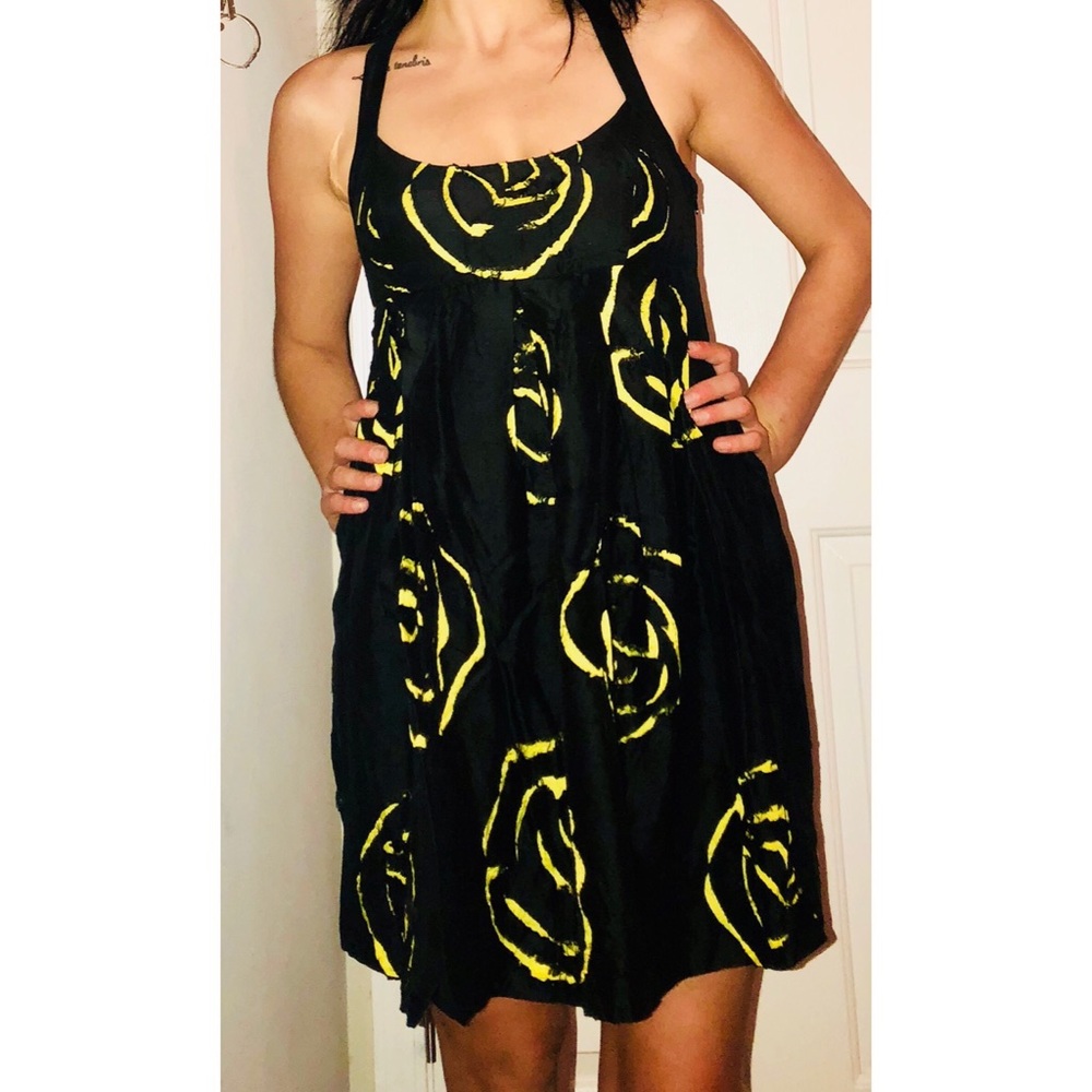 INC neon flowered dress